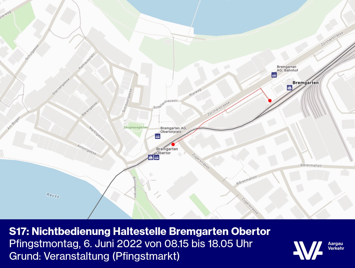 Aargau Verkehr AG (AVA) – S17 | Pfingstmarkt Bremgarten